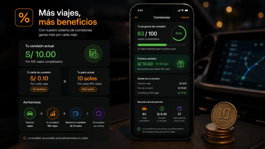 Mototaxista quedándose con el 100% del viaje, 0% de comisión